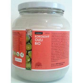 Extra panenský kokosový olej BIO RAW BioPuro 1000 ml ve skle