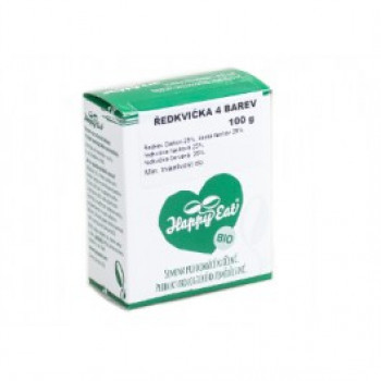 Ředkvička 4 barev semínka k nakličování BIO 100g