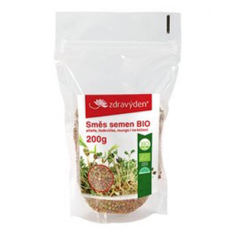 Alfalfa, ředkvička, mungo - směs semínek k nakličování BIO 200g