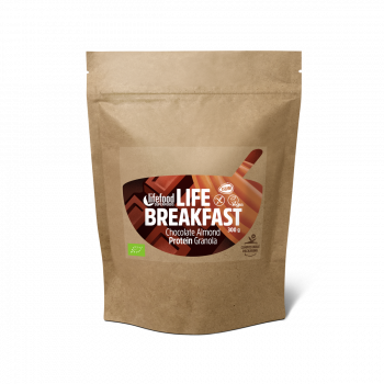 LIFE BREAKFAST Čokoládová snídaňová granola s proteinem a mandlemi 230g