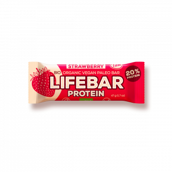 Lifebar Protein jahodová BIO RAW 47g 