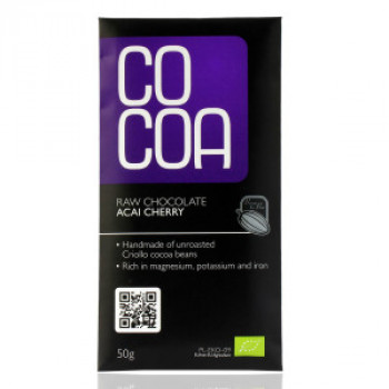 Bio čokoláda RAW s acai a třešněmi 50 g